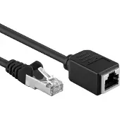 Goobay CAT 5e Extension Cable F/UTP, black 5 m