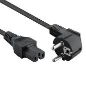ACT AK5001 230V Stroomkabel Schuko CEE7/7 Male (Haaks)/C15 Zwart - 1,5 meter