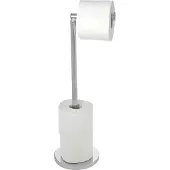 Wenko staande toiletrolhouder 2-in-1 RVS glanzend