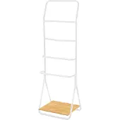 Wenko Handdoekhouder Verona wit glans 51x157cm - Handdoekrek - Handdoekenrek - Handdoekstang vrijstaand