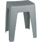 Wenko Badkamerkruk Kumba in grijs kunststof B38 x H47 x D32cm - Douchekruk - Douchezitje - Douchestoel - Belastbaarheid max. 120 kg