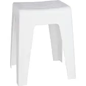 Wenko Badkamerkruk Kumba in wit kunststof B38 x H47 x D32cm - Douchekruk - Douchezitje - Douchestoel - Belastbaarheid max. 120 kg