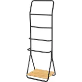 Wenko Handdoekrek Verona - Vrijstaand - 4-armig - Bamboe - Zwart - 51x156,5x40cm