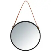 Wenko Borrone opmaakspiegel wand ø30cm zwart