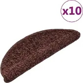 vidaXL Trapmatten 10 st 65x21x4 cm Bruin Halfrond Groot
