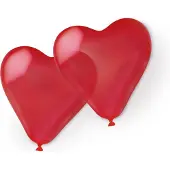 Amscan Hart ballon Ø 40 cm - rood - Set-10