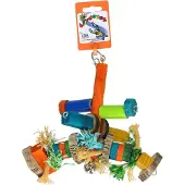 Birrdeeez Bird Toy Small Wood Rope Bt-014