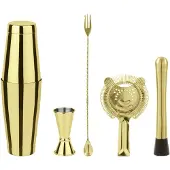 Paderno Cocktailset Boston Mirror Gold (Set van 5)