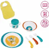 Badabulle 7-delige Babyserviesset Yummy blauw