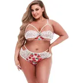 Baci - White Floral & Lace Bra Set Q