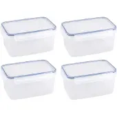 Sunware vershoudbakjes 2.4L - Set van 4 - 22x15.6x11 cm - Transparant