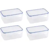 Sunware vershoudbakjes 2L - Set van 4 - 22x15.6x9.7 cm - Transparant