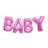 Unique Party Supplies Folieballon ‘Baby’ - Roze