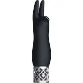 Royal Gems - Elegance Oplaadbare Rabbit Vibrator - Zwart