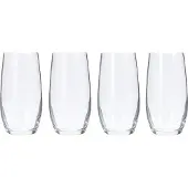 Excellent houseware Drinkglazen of waterglazen - 8x stuks - verzwaard - gecurved - inhoud 360 ml