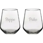 Pasabahce Gegraveerde Drinkglas 42,5cl Pake & Beppe