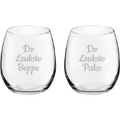 Royal Leerdam Gegraveerde Drinkglas 39cl De Leukste Pake- De Leukste Beppe