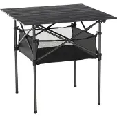 Outsunny Sunny Eettafel draagbare zwarte waterdichte zware cafe restaurant einde kant accent koffie dek achtertuin voortuin meubelen Outdoor Garden Beach