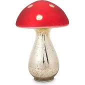 Pip studio Ornament Mushroom Glass Silver-Red 24 cm