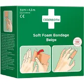 Cederroth Soft Foam Bandage Beige 6 cm x 4,5 m 51011020 1 St