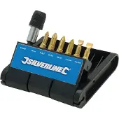 Silverline 7-delige diamant schroevendraaier bit houder set