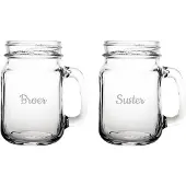 Fusion Gegraveerde Drinkglas 45cl Broer-Suster