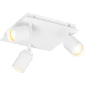 QAZQA Moderne badkamer spot wit vierkant 3-lichts IP44 - Ducha