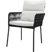 Van der Garde Tuinmeubelen Teresa dining rope tuinstoel - Black
