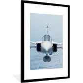 PosterMonkey Fotolijst incl. Poster - Vliegende straaljager van voren - 60x90 cm - Posterlijst