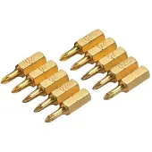 Silverline Pozidriv diamant schroevendraaier bits, 10 stuks