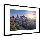 PosterMonkey Fotolijst incl. Poster - Rome - Zon - Italië - 90x60 cm - Posterlijst