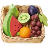 Tender Leaf Toys Houten Speelgoed - Mand met fruit - - OneSize - Speelgoedeten