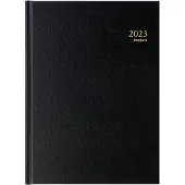 Brepols Bremax Santex dagagenda met kwartierindeling 2027 zwart (1 dag per pagina) 6-talig