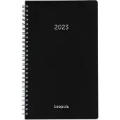 Brepols Building Recycled PP dagagenda met uurindeling 2027 zwart (1 dag per pagina) 6-talig