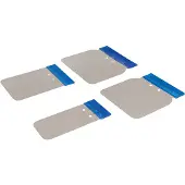 Silverline 4-delige roestvrijstalen carosserie plamuurmessen set 50, 80, 100 en 120 mm