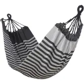 In the Mood Mica Decorations Hangmat - L230 x B120 cm - Zwart gestreept