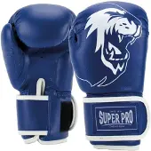Super Pro Combat Gear Talent (kick)bokshandschoenen Blauw/Wit 6oz