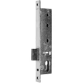 Nemef 9650 Kastslot | DM40mm | voorplaat RVS 24x245mm rechthoekig | zamac vernikkelde nachtschoot | DR 1+2+3+4 - 9965407000