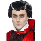 Smiffys Count Dracula pruik (zwart en wit)
