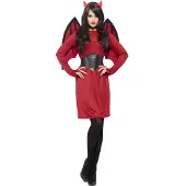 Smiffys Devils jurkje easy (rood en zwart, S)