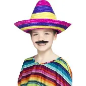 Smiffys Mexicaanse kinder sombrero (multicolor)