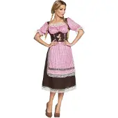 Boland Tiroler dirndl Frau Schmidt (bruin, roze en wit)