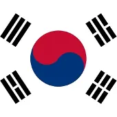 Espa Vlag Zuid korea 90x150cm (wit, rood en blauw)