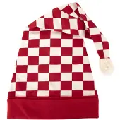Partyxplosion Slaapmuts rood/wit gblokt (rood - wit)