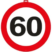 Folat Deurbord 60 jaar (rood en wit)