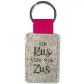 Miko Sleutelhanger - Zus | Vilt (grijs / pink)