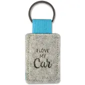 Miko Sleutelhanger - Car | Vilt (grijs / blauw)