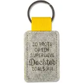 Miko Sleutelhanger - Dochter | Vilt (grijs / geel)