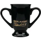 Paper Dreams Geslaagd Mok - trofee mok | you did it (zwart en goud)