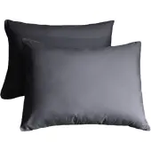 Y-NOT - Kussensloop Set (per paar) - Katoen - 60x70 - Donker Grijs